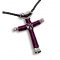 Violet Cross Necklace